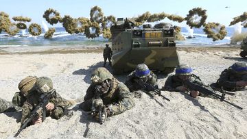 US Marines and South Korean soldiers take part in war games. (AAP)