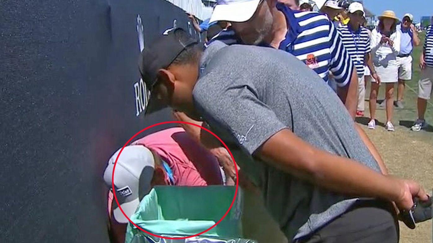 'Do I have to get it?': Sebastian Muñoz hits tee shot into garbage bin at US PGA Championship