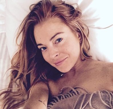 Lindsay Lohan, selfie, Instagram