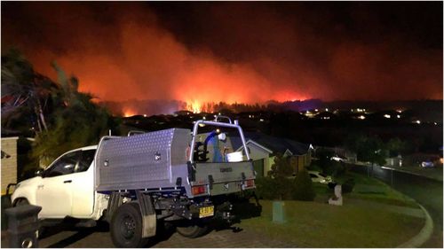 Fire crews are tackling a blaze in Lake Macquarie's Belmont area.