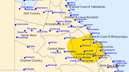 A severe weather warning is in place for the Whitsundays region.