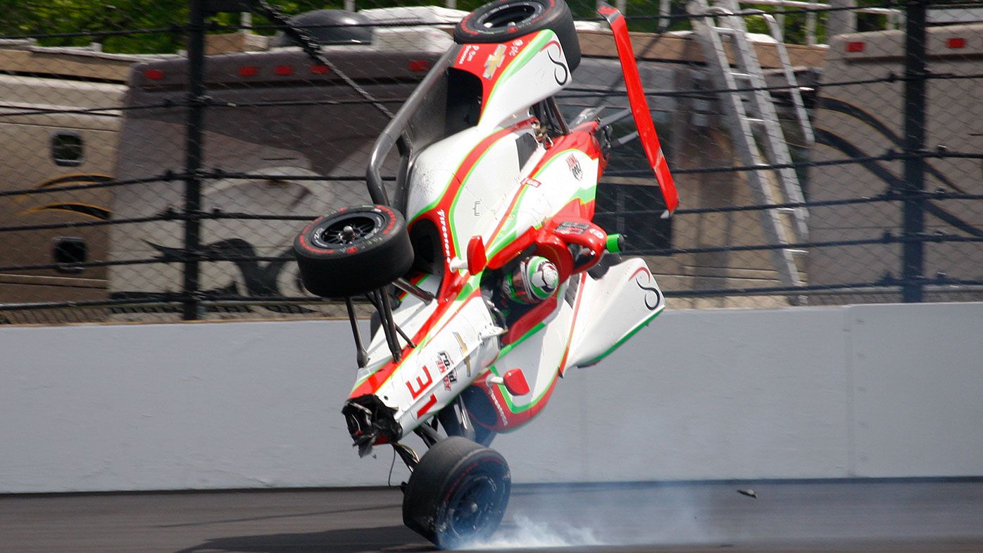 Rookie's horrifying 300 km/h accident mars practice for Indy500