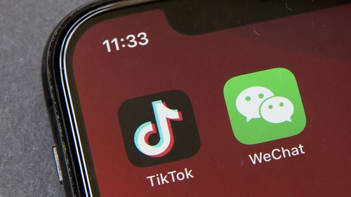 Icons for the smartphone apps TikTok and WeChat are seen on a smartphone screen in Beijing (Photo: August, 2020)