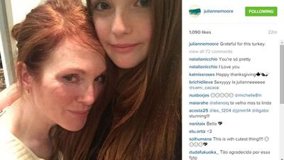 Julianne Moore with her daughter Liv