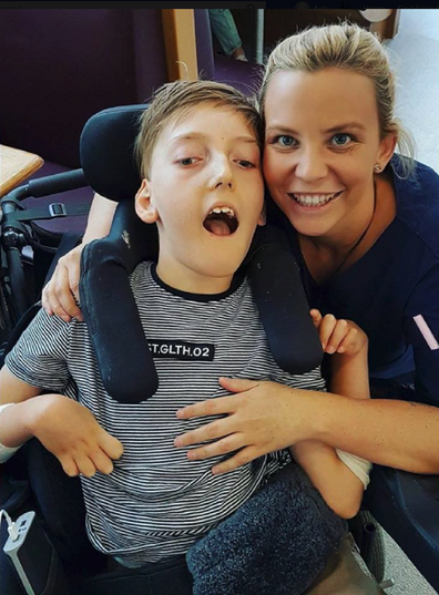 Nikki nurse with patient boy