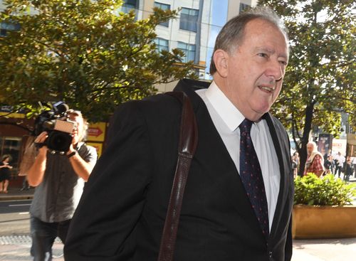 Graeme Bryan Curran, 68, is on trial in the NSW District Court after pleading not guilty to assaulting a teenage boy in the 1980s. (AAP Image/Peter Rae) 