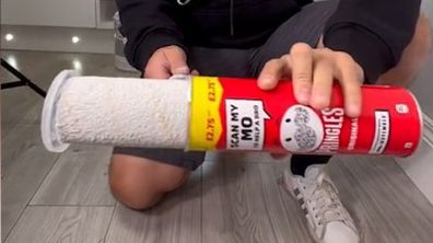 DIY guru's clever paint roller storage hack