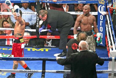 Mayweather complained bitterly after the fight about Maidana allegedly biting him.