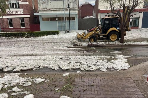 Hailstones hailstorm Harden NSW