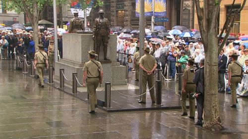 The ceremony begins in Martin Place.