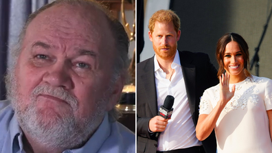 Thomas Markle with Prince Harry and Meghan Markle splice.