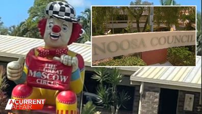 Inflatable circus clowns banned by Aussie council.