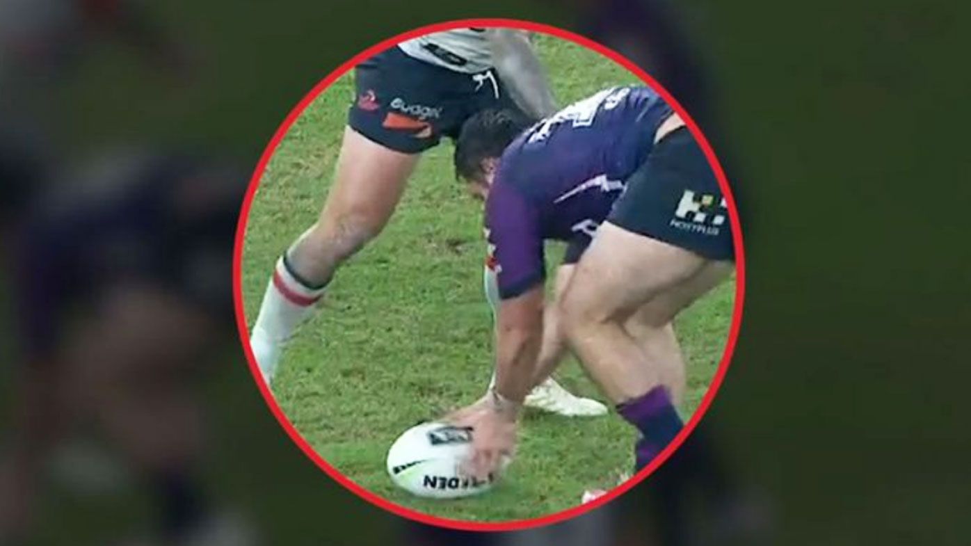 'Splitting hairs': NRL respond to Brandon Smith knock-on in Storm win over Roosters