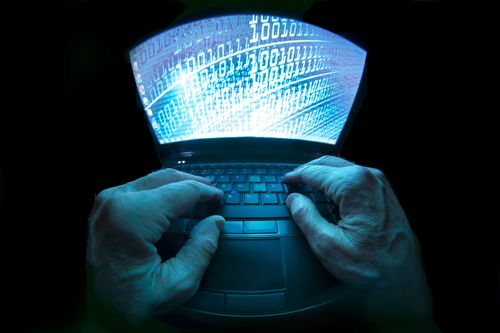 A hacker on laptop