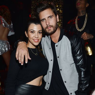 Kourtney Kardashian and Scott Disick celebrate Kim Kardashian's 33rd birthday at Tao Las Vegas on October 25, 2013 in Las Vegas, Nevada.  