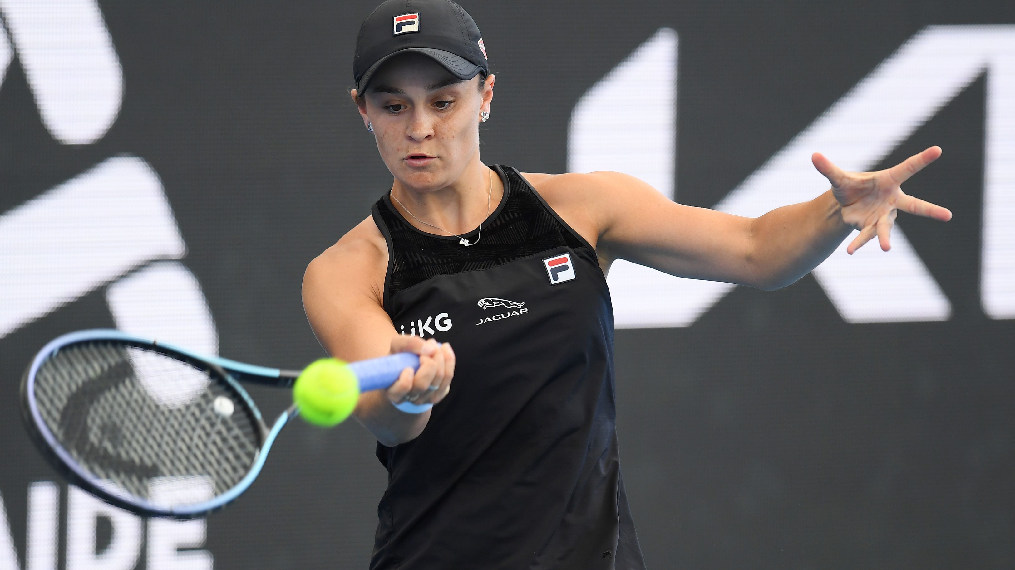 Ashleigh Barty during her match against Elena Rybakina.