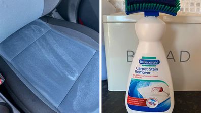 Woman gets her car seats looking brand new after nasty spill