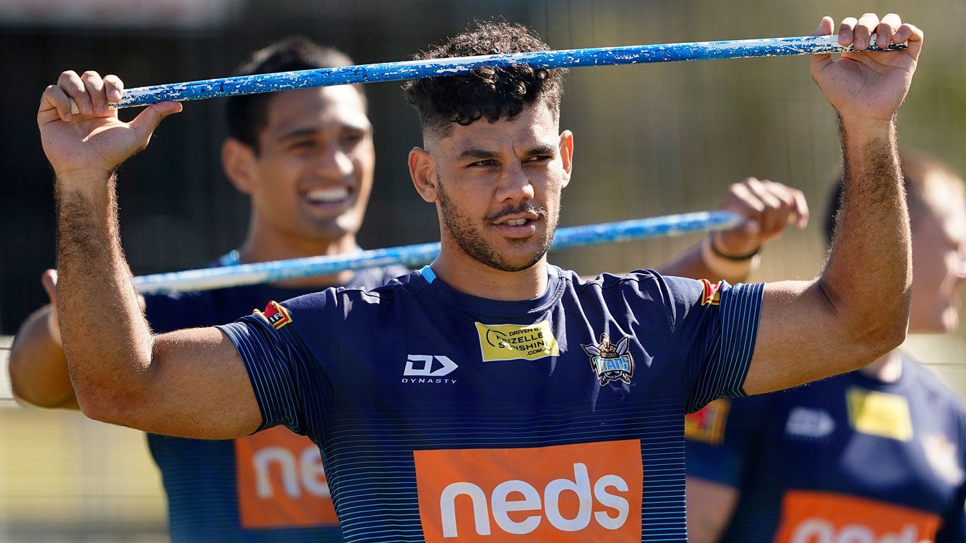 Brian Kelly during an NRL Titans training session at the Titans High Performance Centre 