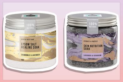 9PR: The Salt Box Natural Epsom Salt Healing Bath Salts Soak and The Salt Box Natural Skin Nutrition Bath Soak