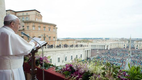 Pope Francis addresses the Catholic faithful for Easter. (AAP)