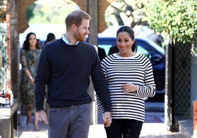 Prince Harry and Meghan Markle royal baby announcement Buckingham Palace easel