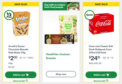 Woolies has similar delivery windows to Coles for online shopping.