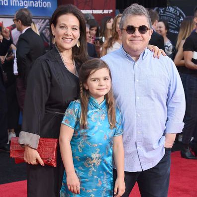 Patton Oswalt, Meredith Salenger, and Alice Rigney Oswalt attend the premiere of Spider-Man Far From Home in June 2019.