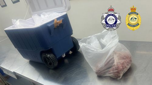 A man who was allegedly paid to hide meth in a large Esky full of meat and send it to associates on Christmas Island will face court today over the drug trafficking scheme. ï»¿