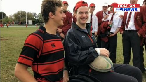 Parents, teachers, team members, mates and people he didn't know came up to him with smiles, to let him know "we're behind you, mate". 

