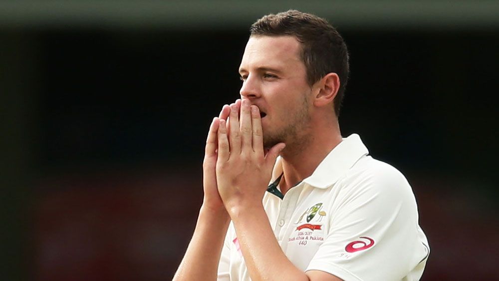Josh Hazlewood's fingers are a hot topic. (AAP)