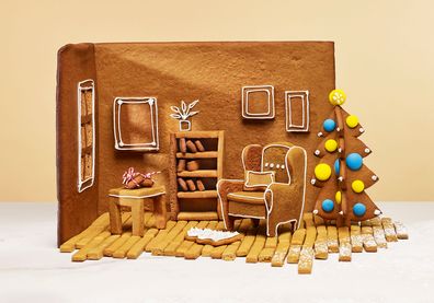 Ikea Australia gingerbread room with Christmas tree