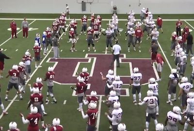 <b>One college football team in America got into the Halloween spirit this year by attempting to recreate Michael Jackson's famous Thriller dance. </b><br/><br/>The Indiana Hoosiers posted the video onto their university's YouTube channel after a training session this week, although some players were more eager to get involved in the dance than others.<br/><br/>The Hoosiers, however, aren't the only athletes who like to throw some shapes on the sporting field.<br/><br/>Click through to see some of our favourite dancing sports stars...<br/><br/>