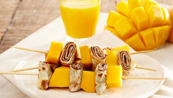 Nutella and mango skewer