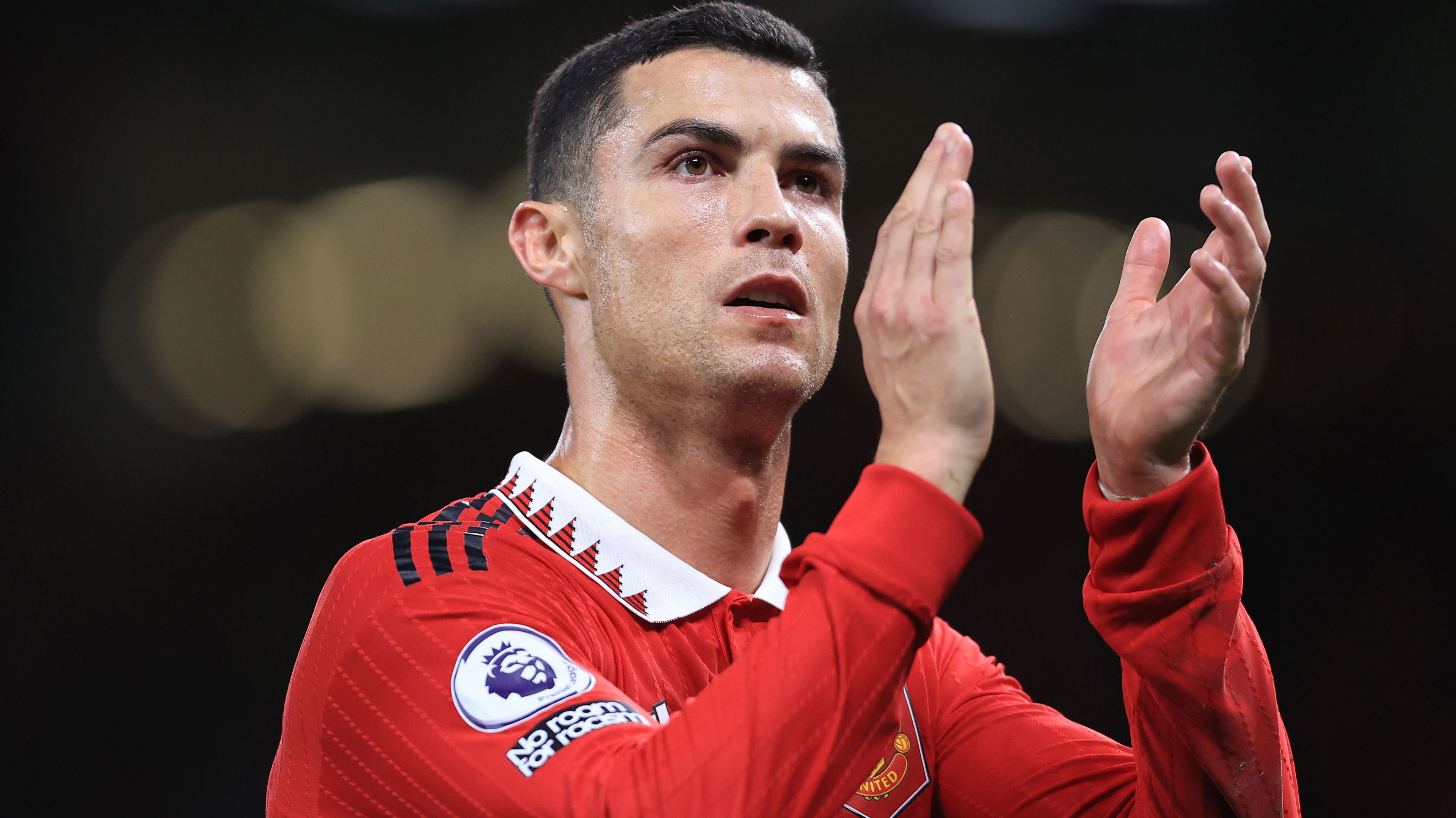 Cristiano Ronaldo during the Premier League match between Manchester United and West Ham United at Old Trafford. 