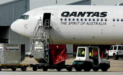 Qantas workers at Sydney Airport