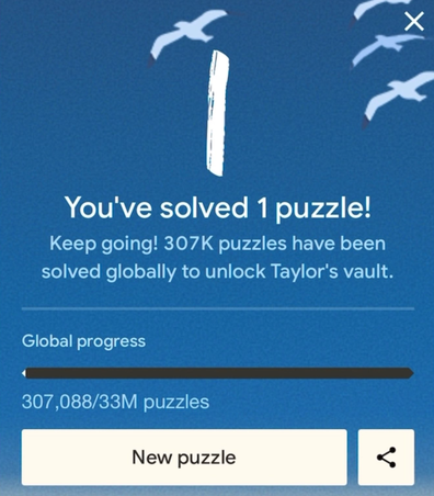 So far, fans have managed to solve 1% of the 33 million puzzles.