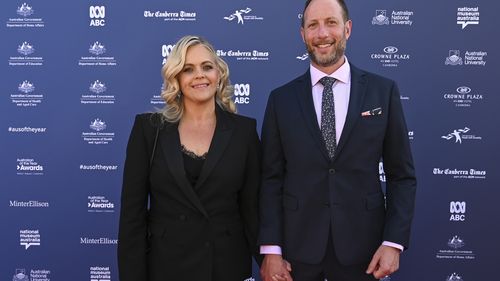 Australian of the Year Taryn Brumfitt and partner Tim Pearson.