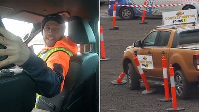 Ryan tried his best at the Driving Challenge on The Block 2022.
