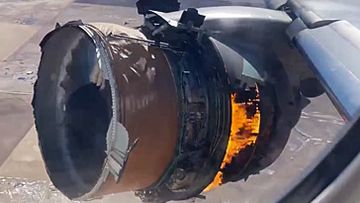 The engine caught fire mid-flight.