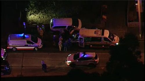 Emergency services at the scene in Granville. (9NEWS)