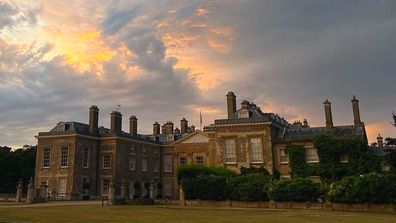 Althorp House after the rain arrived following the hot weather