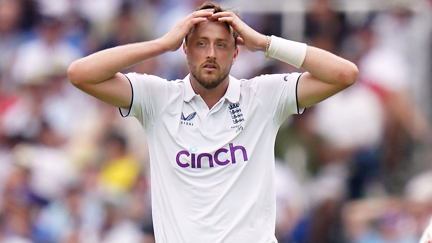 England paceman Ollie Robinson cut a frustrated figure on day one of the Lord&#x27;s Test