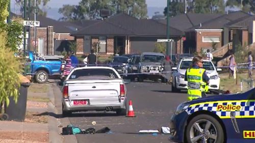 Emergency services at the scene in Melbourne's west last year. (9NEWS)