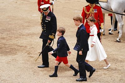 The royal children take their places for formal events