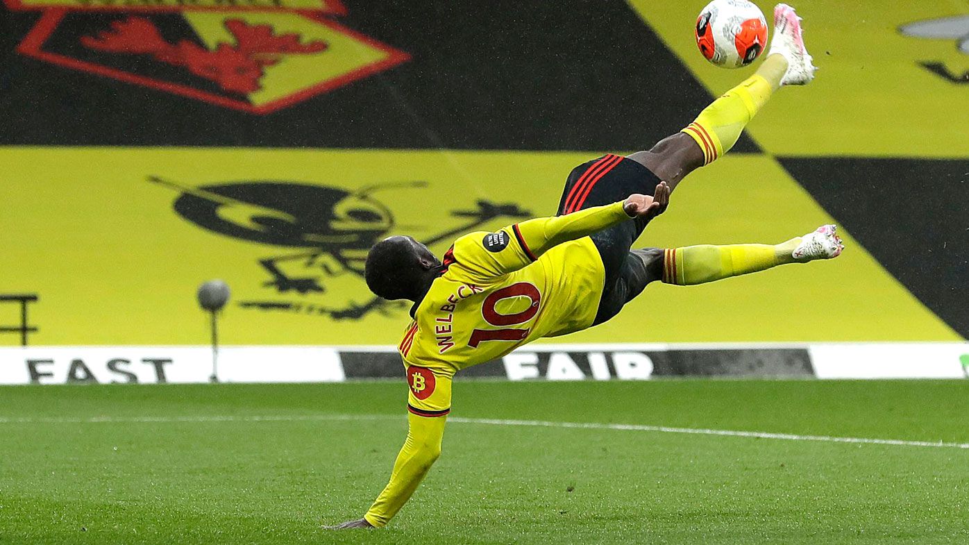 Danny Welbeck of Watford scores his team&#x27;s second goal 