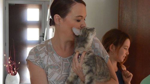 Pippa enjoyed a good cuddle with owner Rebecca upon their reunion. (JetPets)