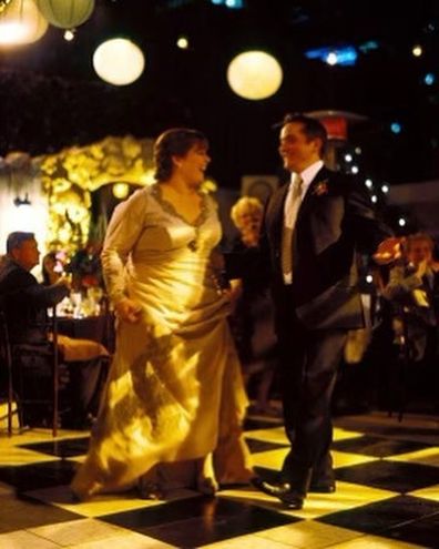Ben Falcone and Melissa McCarthy dance on their wedding day.