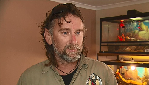 Snake catcher Simon Hempel has seen an increase in snake sightings in residential areas this week.