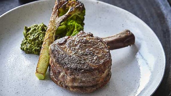 Mark Best's veal "chop" and broccoli mole