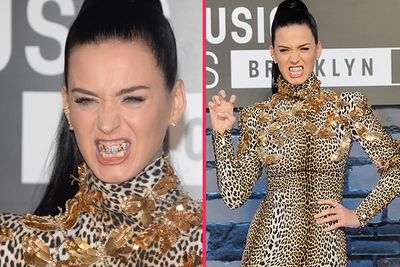 Katy Perry rocks golden grills at the 2013 MTV Video Music Awards!